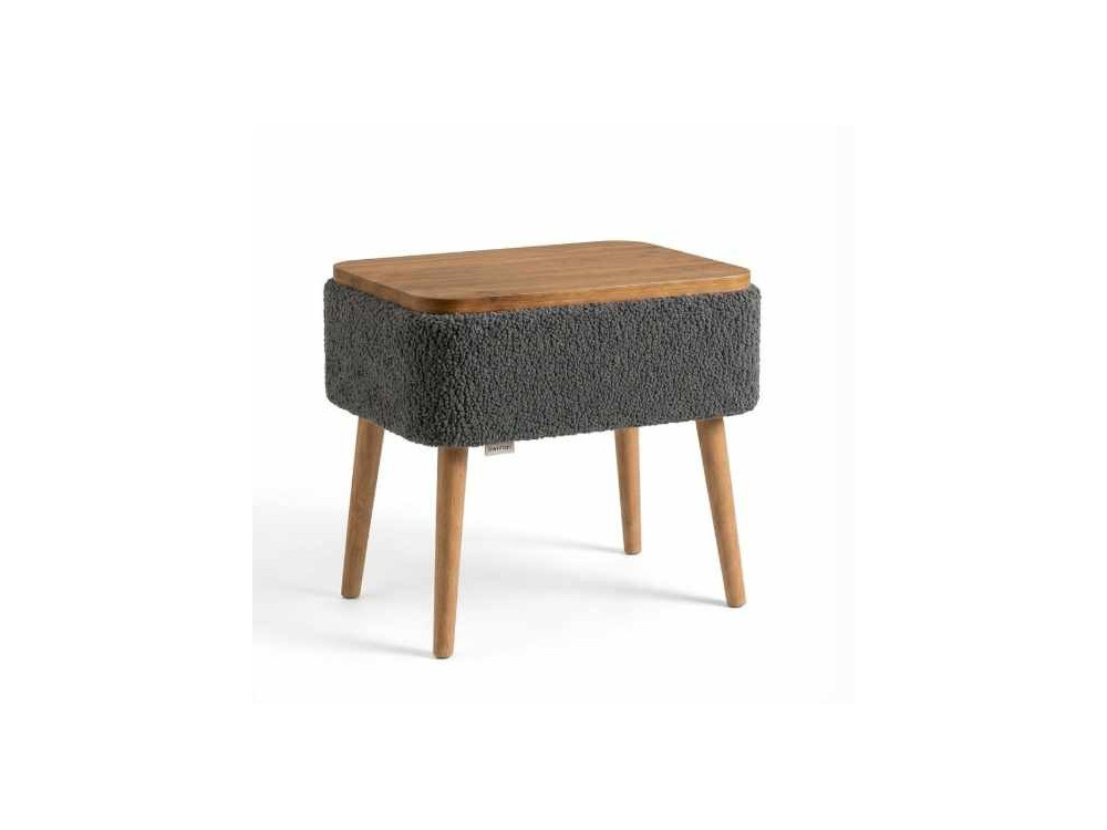 Table de chevet en bois "Nova" - 45 x 30 x 55 cm - Anthracite