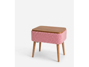 Table de chevet en bois "Nova" - 45 x 30 x 55 cm - Rose