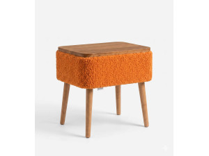 Table de chevet en bois "Nova" - 45 x 30 x 55 cm - Orange