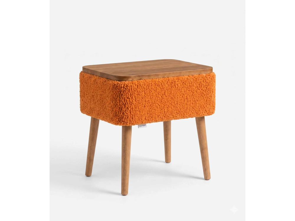 Table de chevet en bois "Nova" - 45 x 30 x 55 cm - Orange