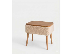 Table de chevet en bois "Nova" - 45 x 30 x 55 cm - Beige