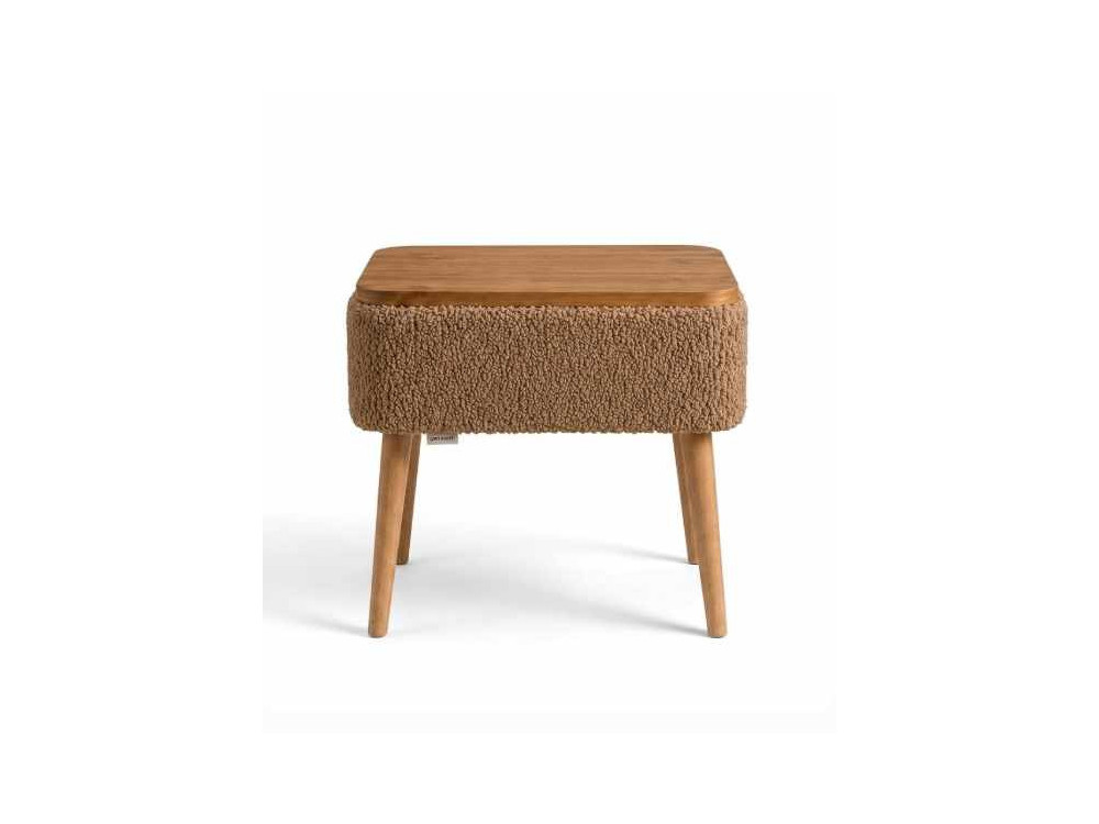 Table de chevet en bois "Nova" - 45 x 30 x 55 cm - Marron