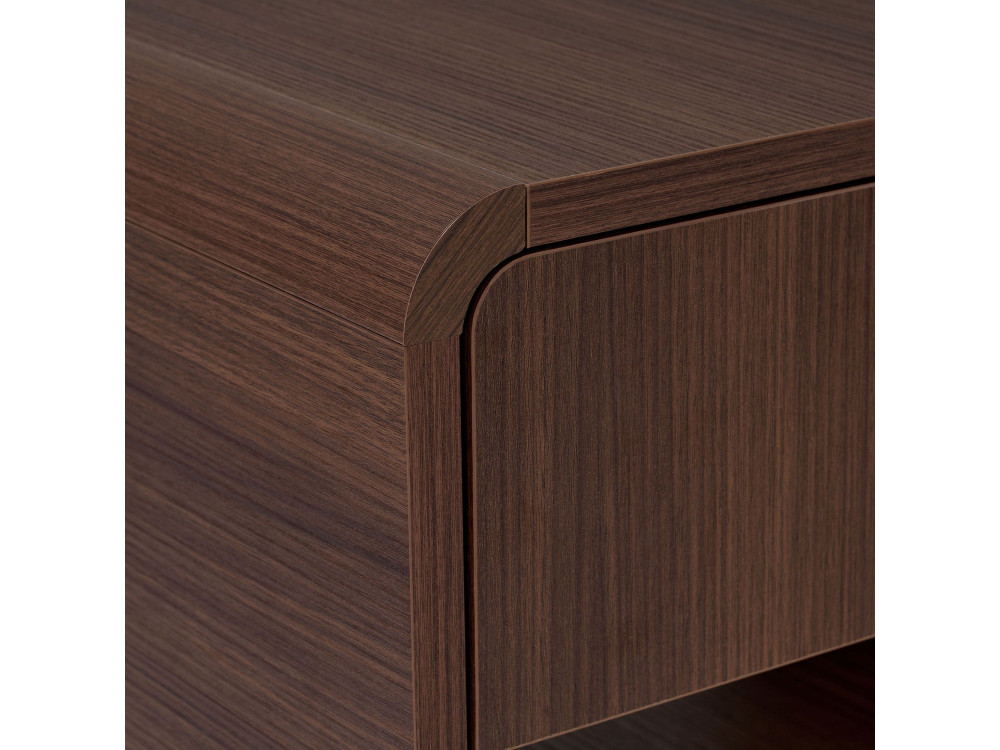 Table de chevet en bois "Parila" - 45 x 45 x 40 cm - Marron