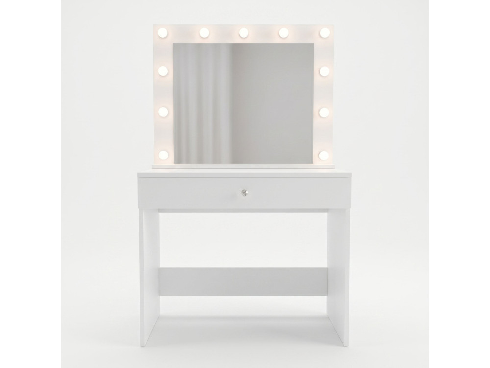 Coiffeuse en bois "Monroe" - 80 x 42 x 147 cm - Blanc
