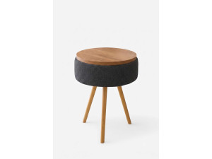 Table d'appoint en bois "Zgn" - 33 x 45 cm - Anthracite