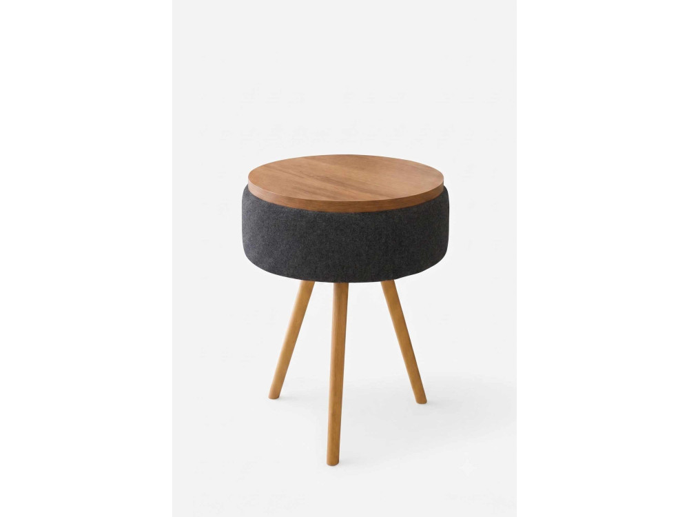 Table d'appoint en bois "Zgn" - 33 x 45 cm - Anthracite