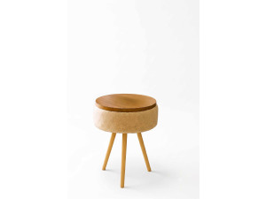 Table d'appoint en bois "Zgn" - 33 x 45 cm - Beige