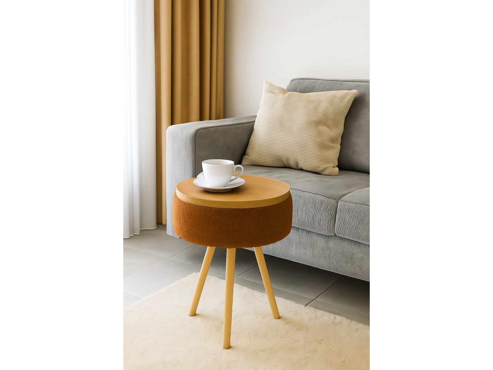 Table d'appoint en bois "Zgn" - 33 x 45 cm - Marron