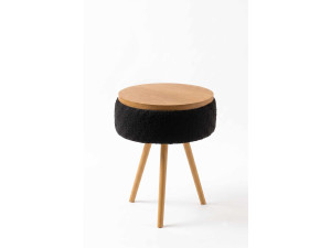 Table d'appoint en bois "Zgn" - 33 x 45 cm - Noir