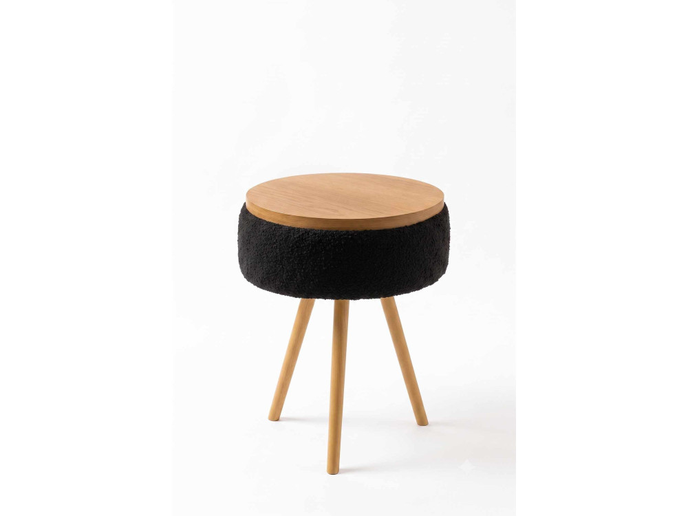 Table d'appoint en bois "Zgn" - 33 x 45 cm - Noir