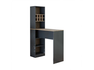 Table de bar en bois " 2771 " - 120 x 50 x 180 cm - Anthracite