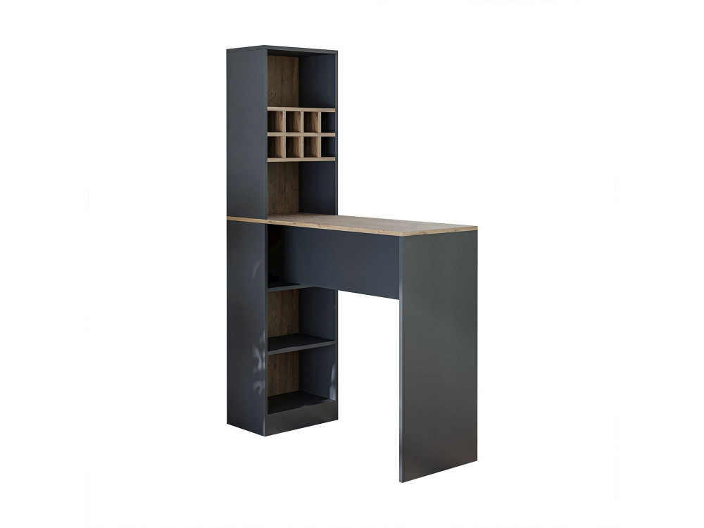 Table de bar en bois " 2771 " - 120 x 50 x 180 cm - Anthracite