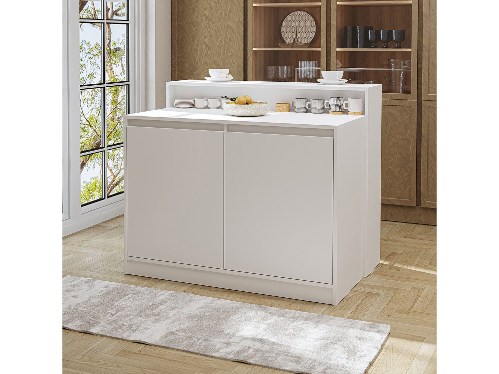 Table de cuisine en bois " 2798 " - 120 x 80 x 100 cm - Blanc