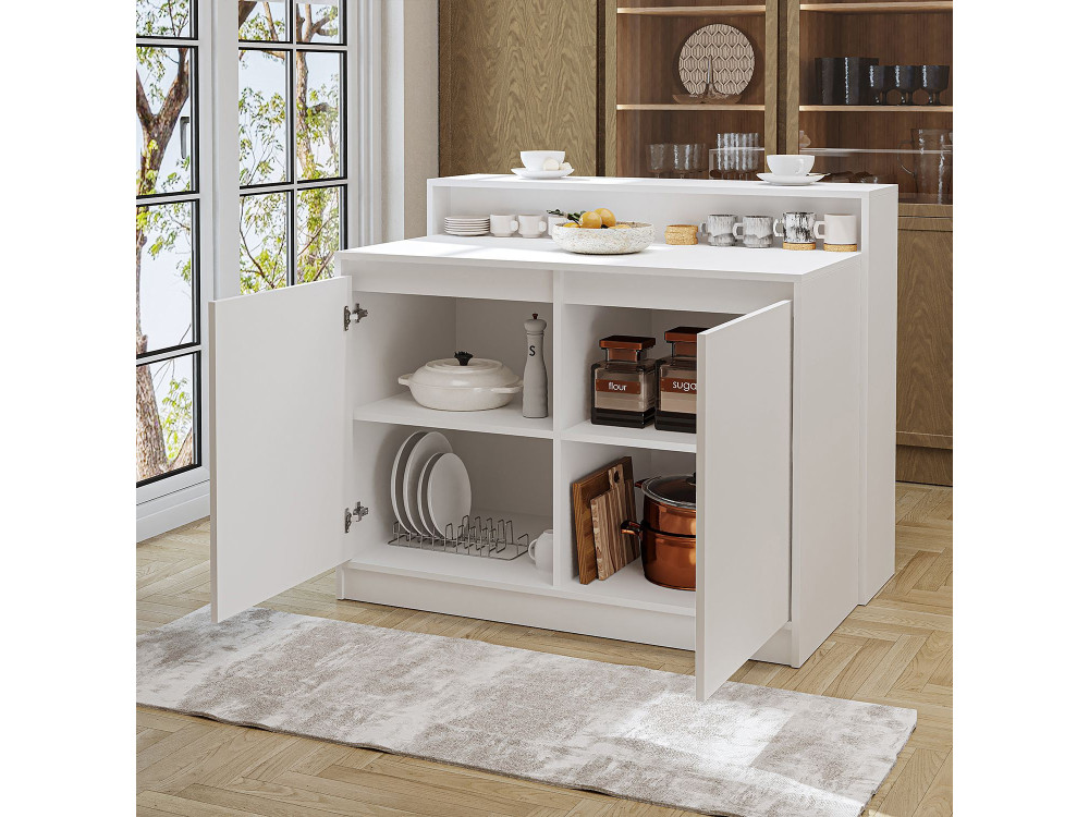 Table de cuisine en bois " 2798 " - 120 x 80 x 100 cm - Blanc