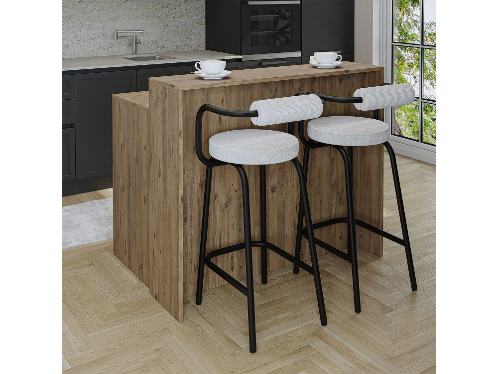 Table de cuisine en bois " 2799 " - 120 x 80 x 100 cm - Marron