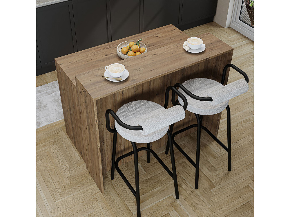Table de cuisine en bois " 2799 " - 120 x 80 x 100 cm - Marron