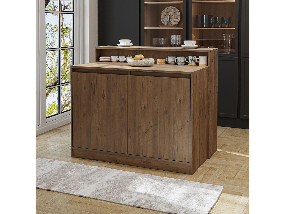 Table de cuisine en bois " 2799 " - 120 x 80 x 100 cm - Marron