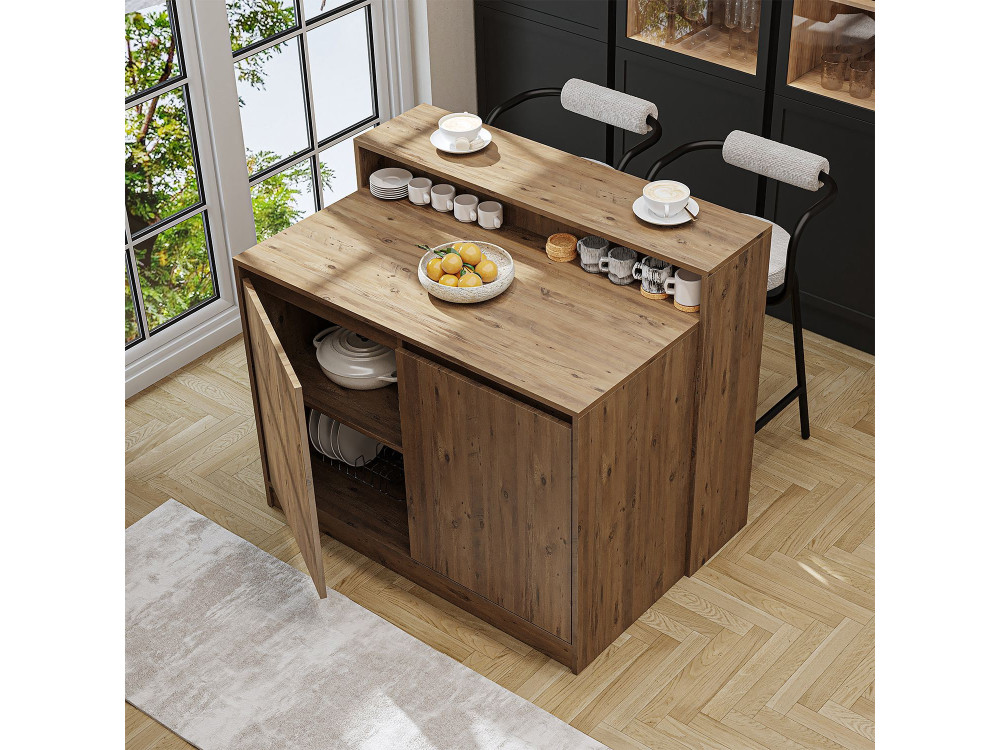 Table de cuisine en bois " 2799 " - 120 x 80 x 100 cm - Marron