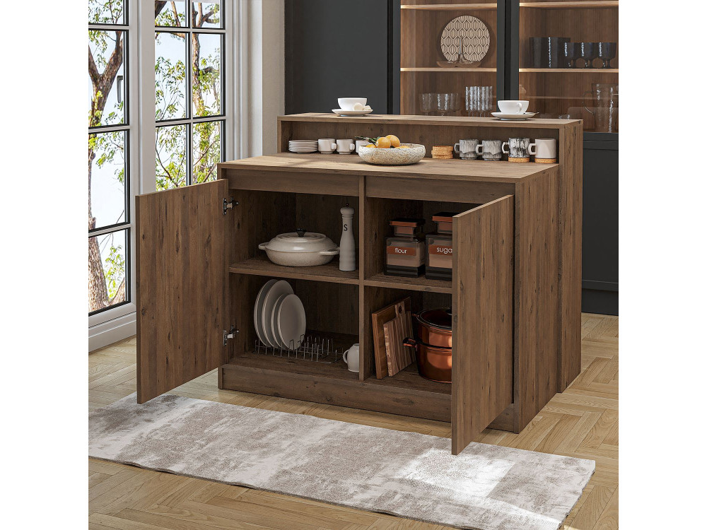 Table de cuisine en bois " 2799 " - 120 x 80 x 100 cm - Marron