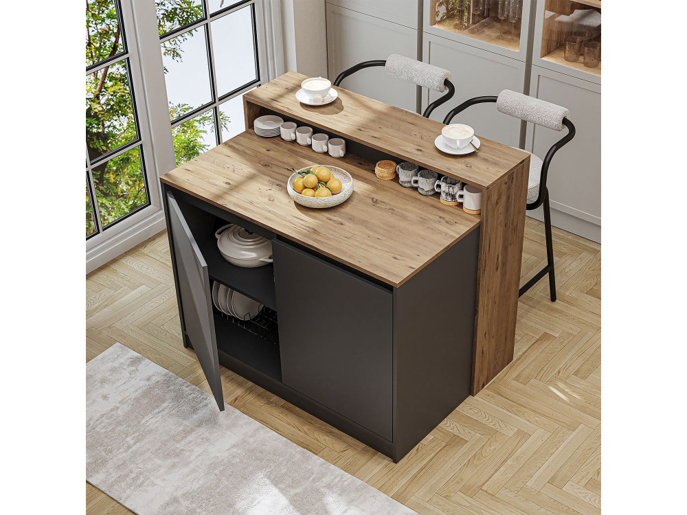 Table de cuisine en bois " 2801 " - 120 x 80 x 100 cm - Anthracite