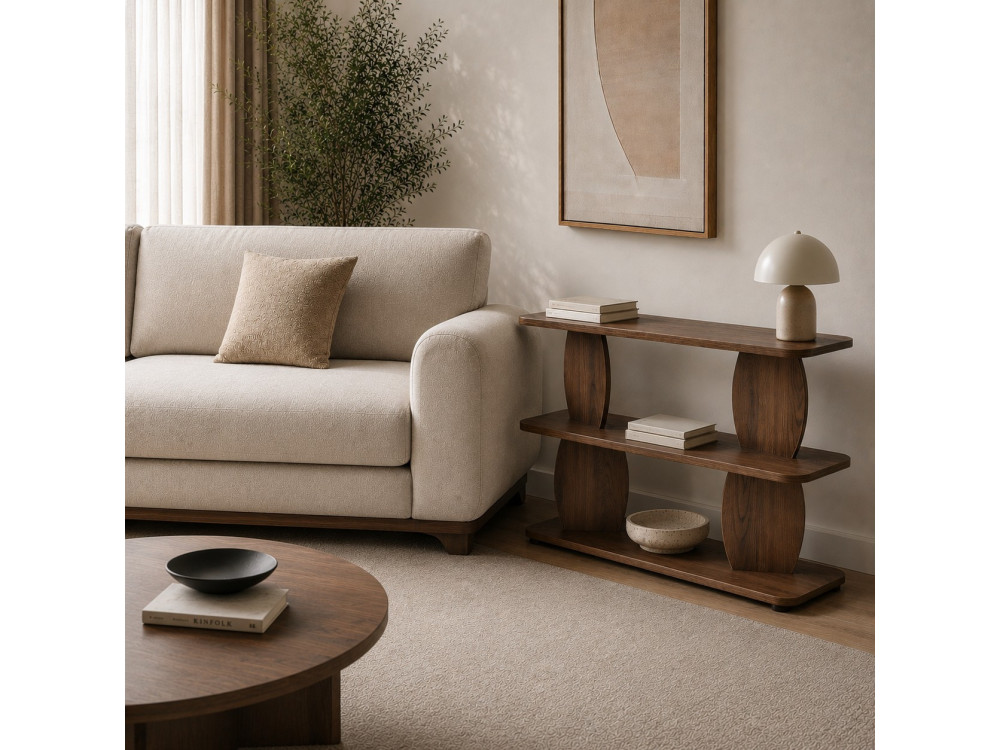 Table d'appoint en bois "Armonia" - 90 x 30 x 70 cm - Marron