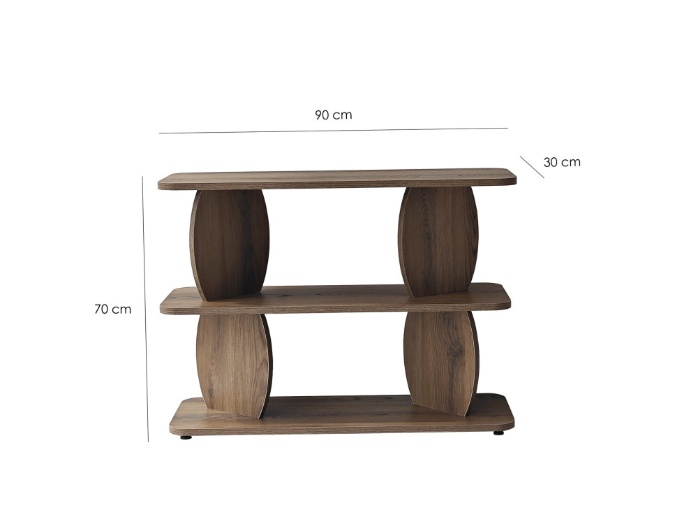 Table d'appoint en bois "Armonia" - 90 x 30 x 70 cm - Marron
