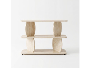 Table d'appoint en bois "Armonia" - 90 x 30 x 70 cm - Travertin
