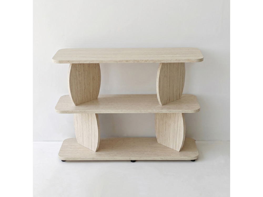 Table d'appoint en bois "Armonia" - 90 x 30 x 70 cm - Travertin