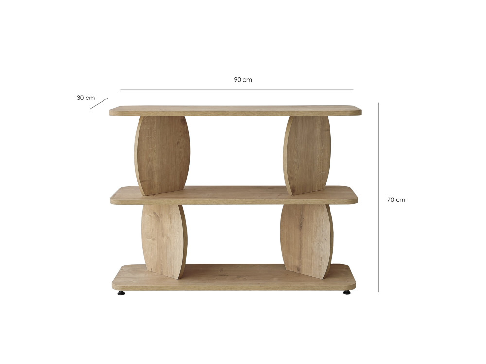 Table d'appoint en bois "Armonia" - 90 x 30 x 70 cm - Chêne Saphir