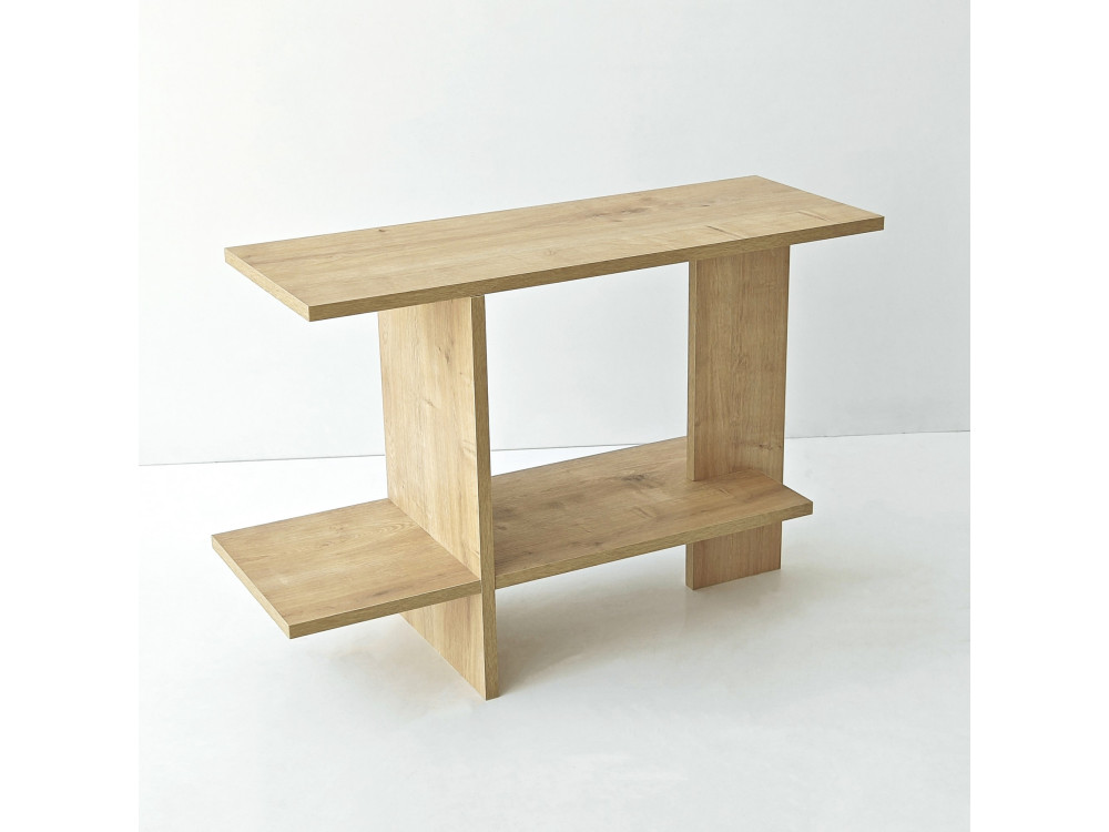 Table d'appoint en bois "Essenziale" - 80 x 30 x 55 cm - Chêne Saphir