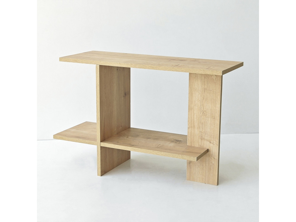 Table d'appoint en bois "Essenziale" - 80 x 30 x 55 cm - Chêne Saphir