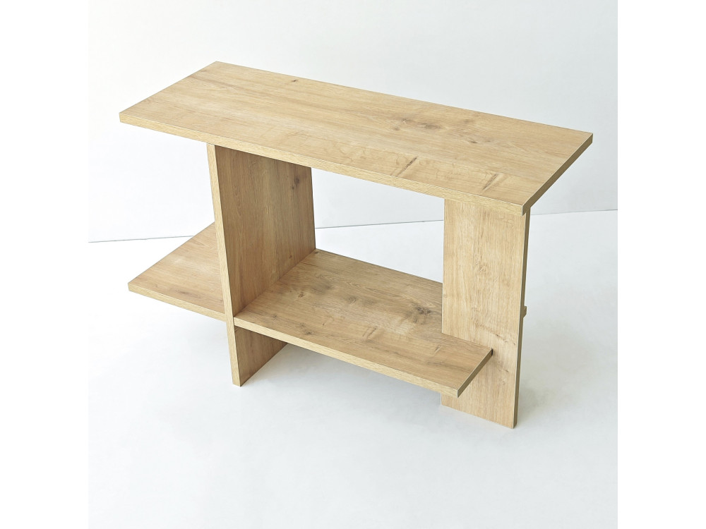 Table d'appoint en bois "Essenziale" - 80 x 30 x 55 cm - Chêne Saphir