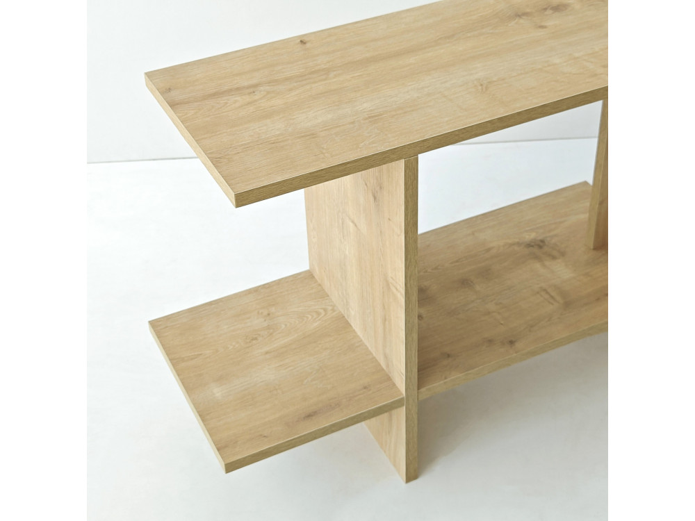Table d'appoint en bois "Essenziale" - 80 x 30 x 55 cm - Chêne Saphir