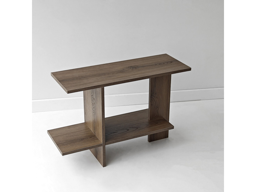 Table d'appoint en bois "Essenziale" - 80 x 30 x 55 cm - Marron
