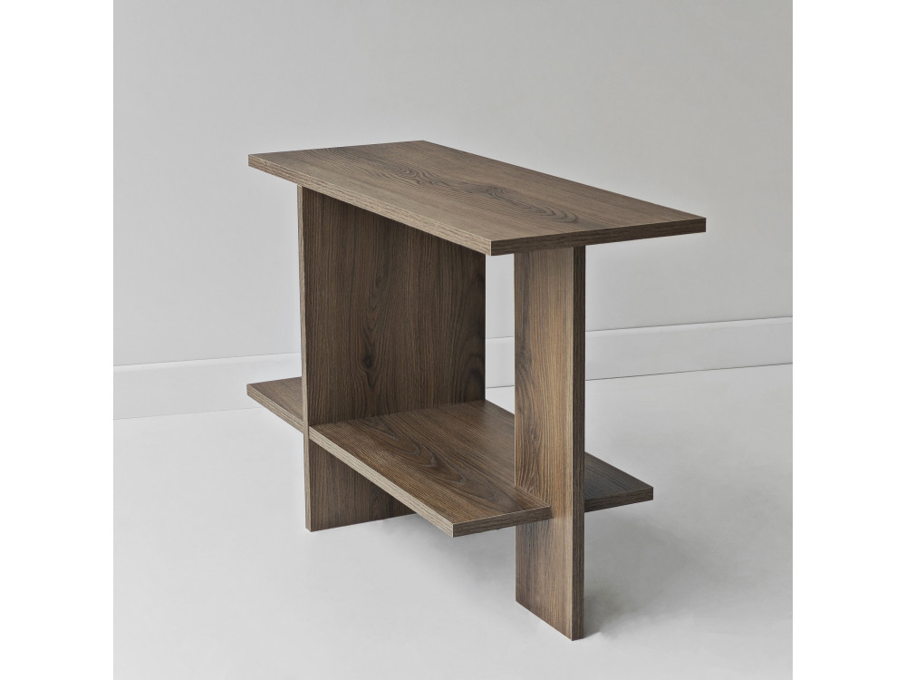 Table d'appoint en bois "Essenziale" - 80 x 30 x 55 cm - Marron