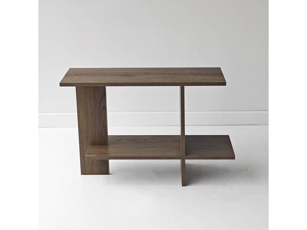 Table d'appoint en bois "Essenziale" - 80 x 30 x 55 cm - Marron