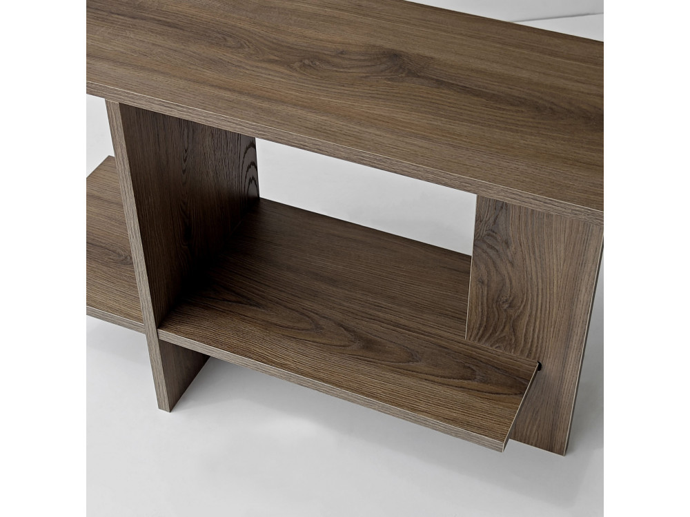 Table d'appoint en bois "Essenziale" - 80 x 30 x 55 cm - Marron