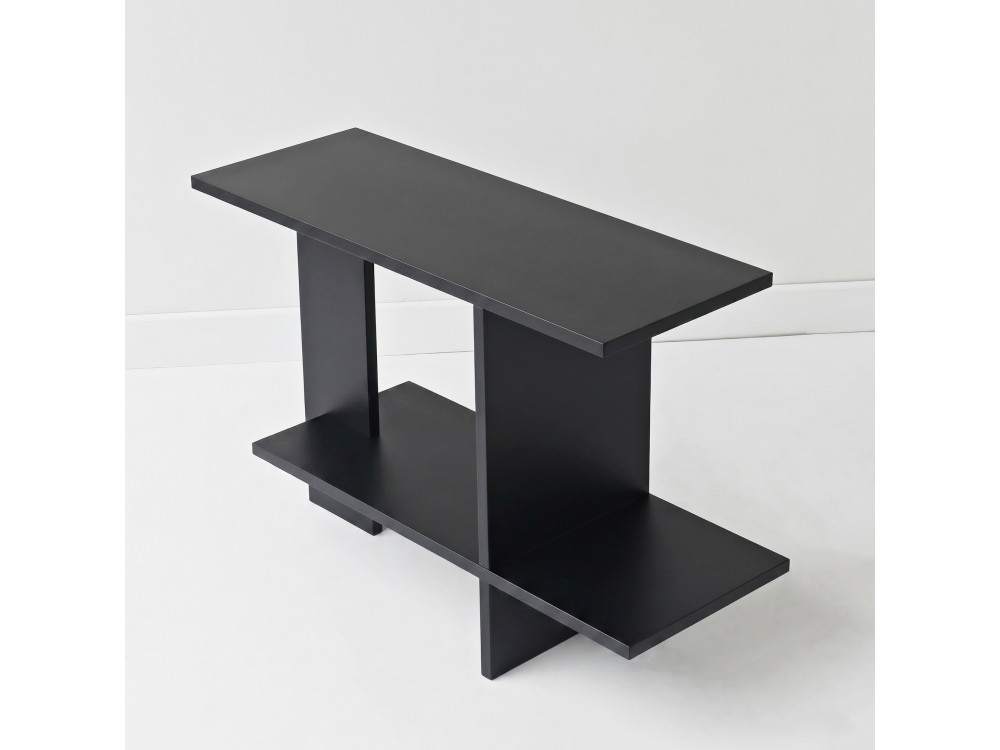Table d'appoint en bois "Essenziale" - 80 x 30 x 55 cm - Noir