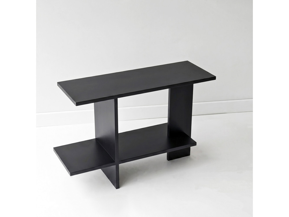 Table d'appoint en bois "Essenziale" - 80 x 30 x 55 cm - Noir