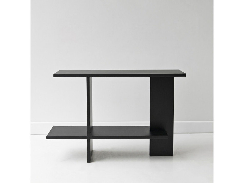 Table d'appoint en bois "Essenziale" - 80 x 30 x 55 cm - Noir