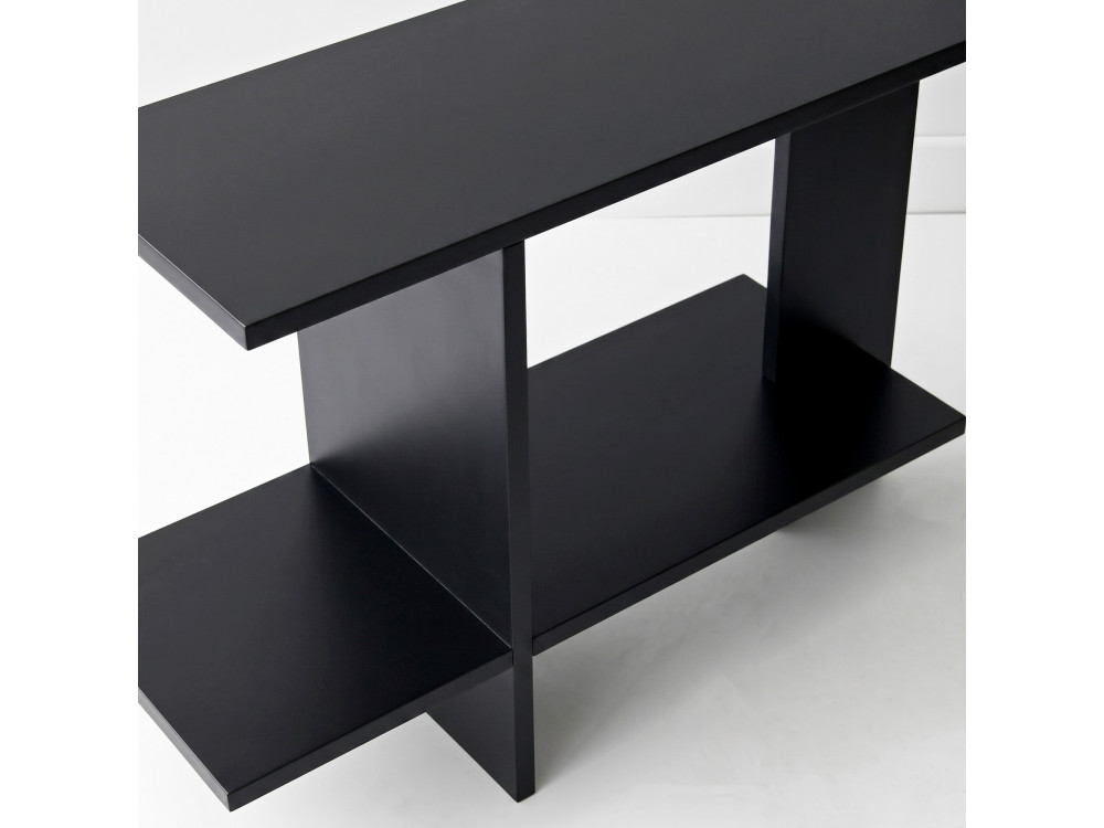 Table d'appoint en bois "Essenziale" - 80 x 30 x 55 cm - Noir