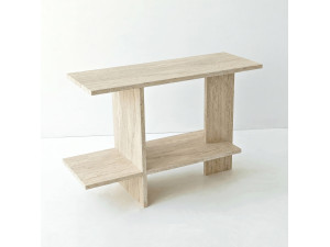 Table d'appoint en bois "Essenziale" - 80 x 30 x 55 cm - Travertin