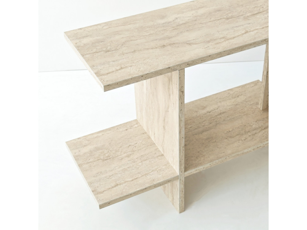Table d'appoint en bois "Essenziale" - 80 x 30 x 55 cm - Travertin