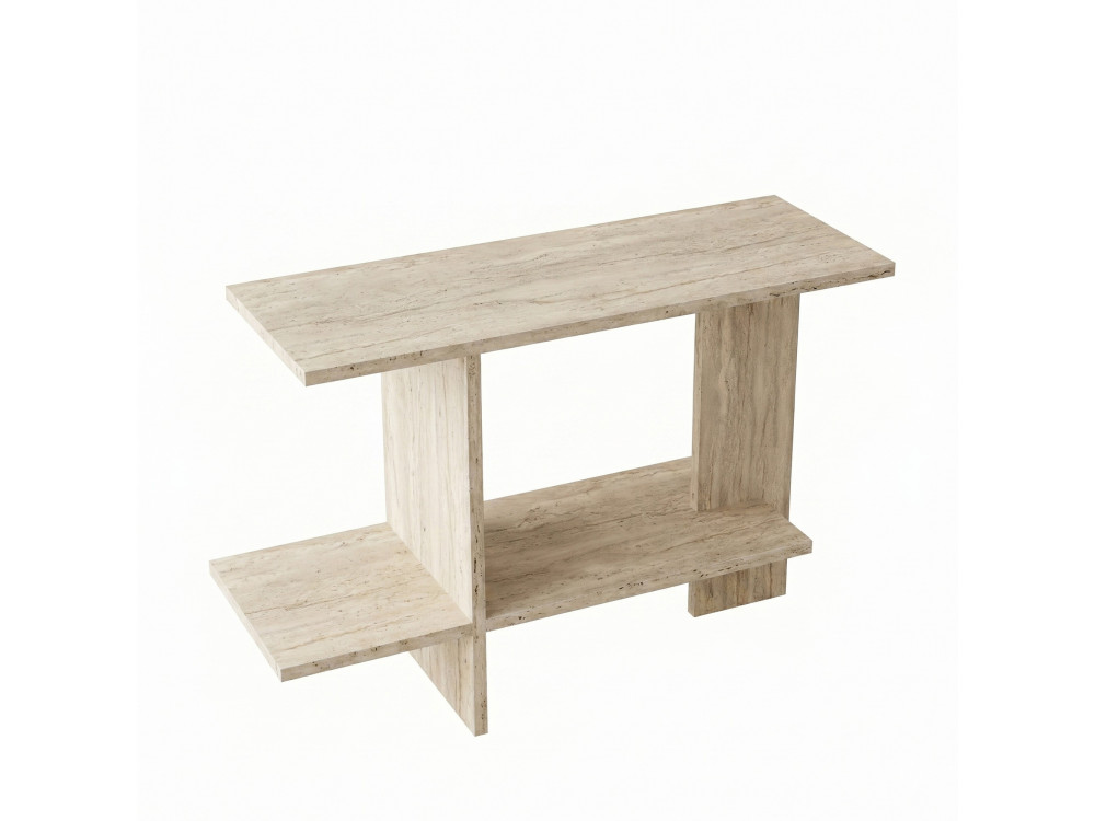 Table d'appoint en bois "Essenziale" - 80 x 30 x 55 cm - Travertin