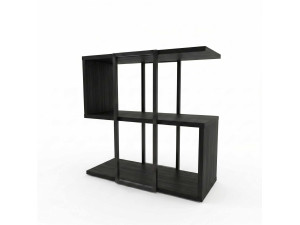 Table d'appoint en bois "HOMIA" - 56 x 25 x 56 cm - Noir