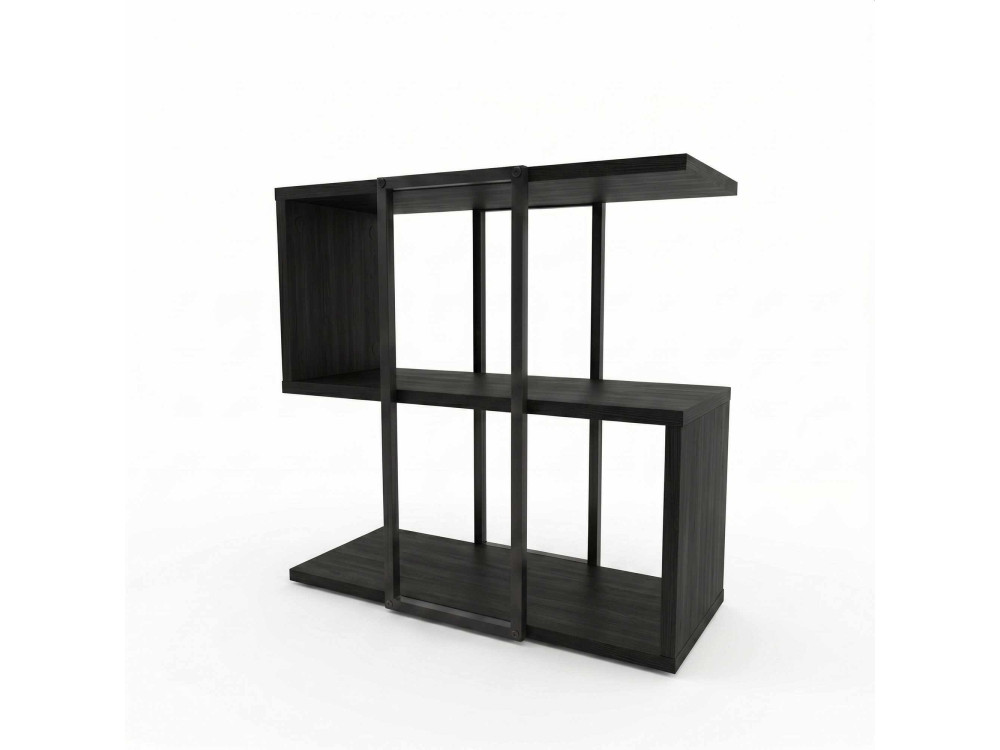 Table d'appoint en bois "HOMIA" - 56 x 25 x 56 cm - Noir
