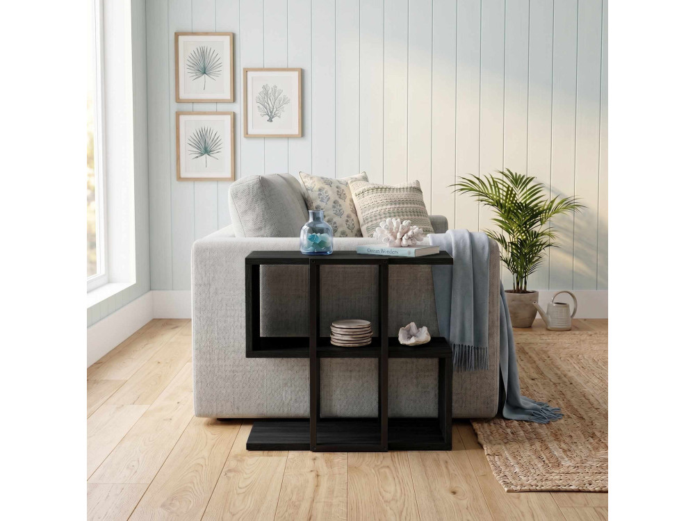Table d'appoint en bois "HOMIA" - 56 x 25 x 56 cm - Noir