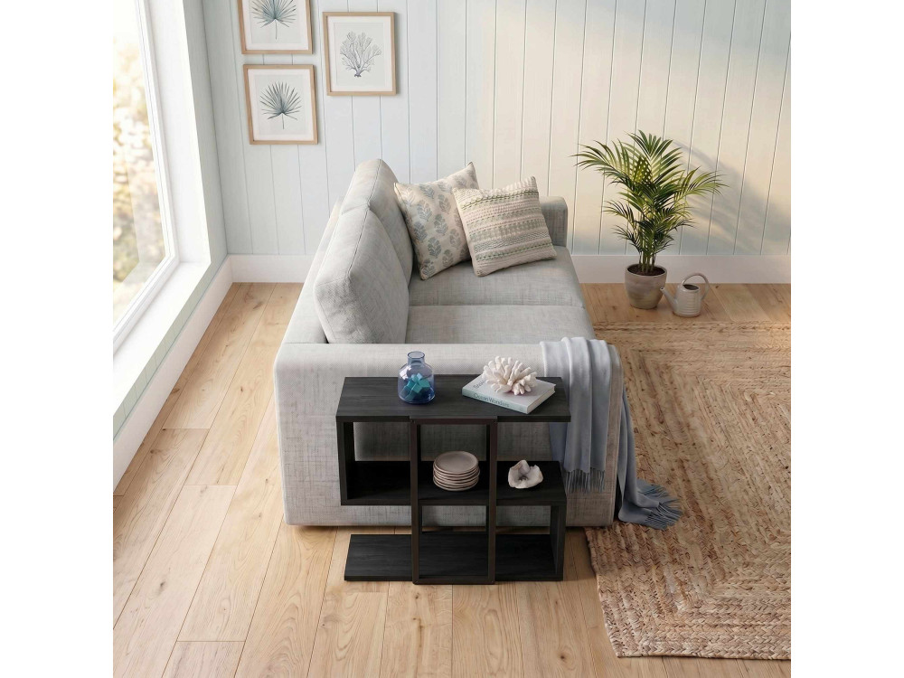 Table d'appoint en bois "HOMIA" - 56 x 25 x 56 cm - Noir