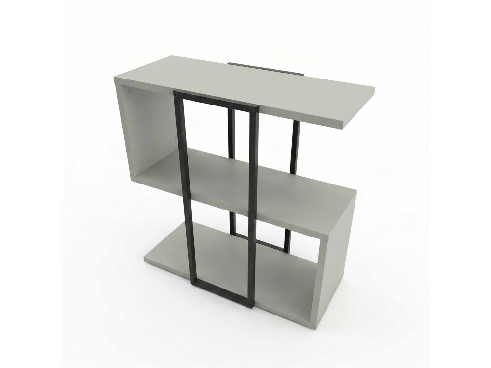 Table d'appoint en bois "HOMIA" - 56 x 25 x 56 cm - Vert Cendré