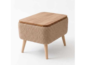 Table d'appoint en bois "Nora" - 60 x 30 x 45 cm - Marron